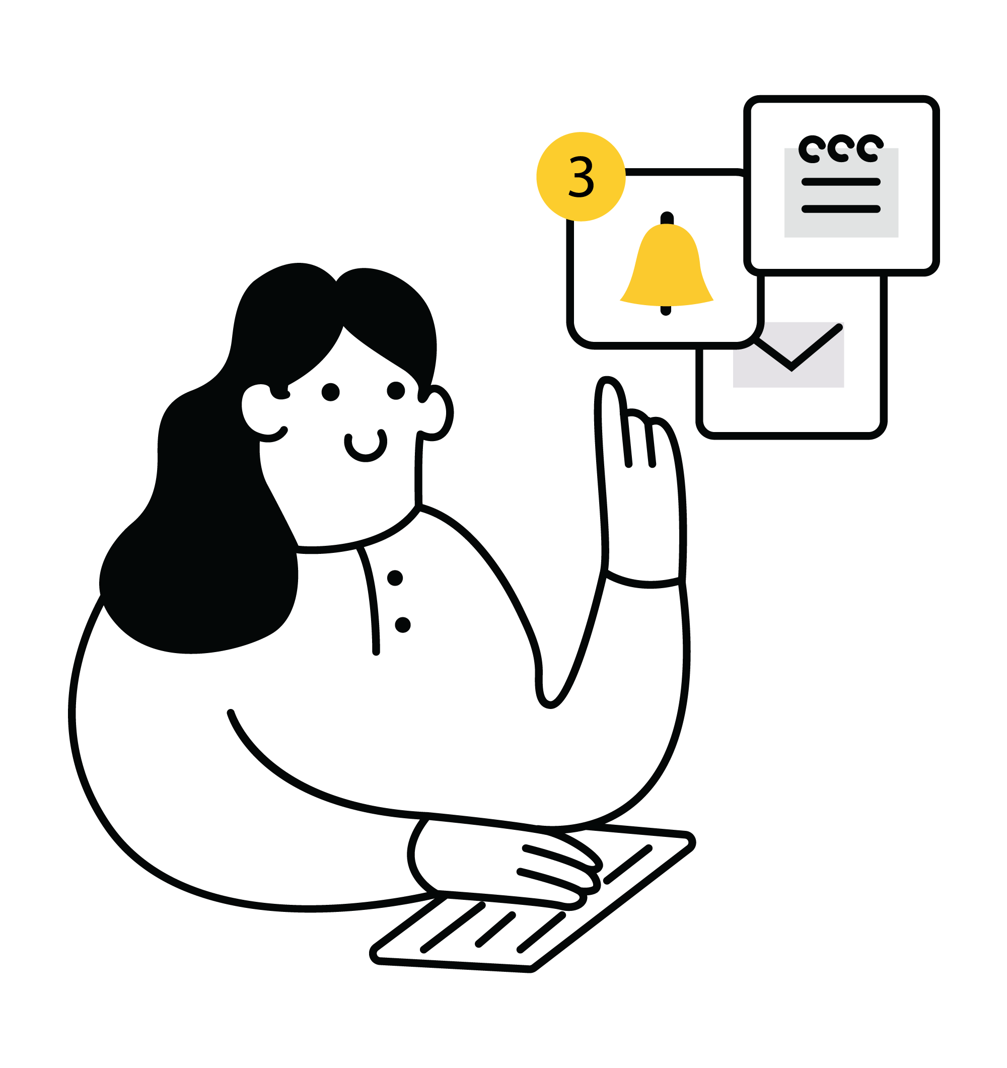 Free 10, flat style, free illustration