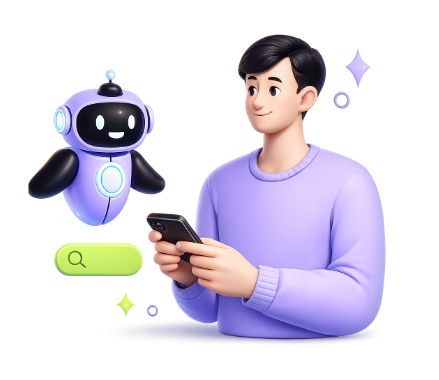 AI Chatbot Illustration 3D, 3d style, for ai-illustration, free illustration