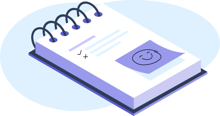 Creative Notebook Illustration, flat style, for design-creative, free illustration