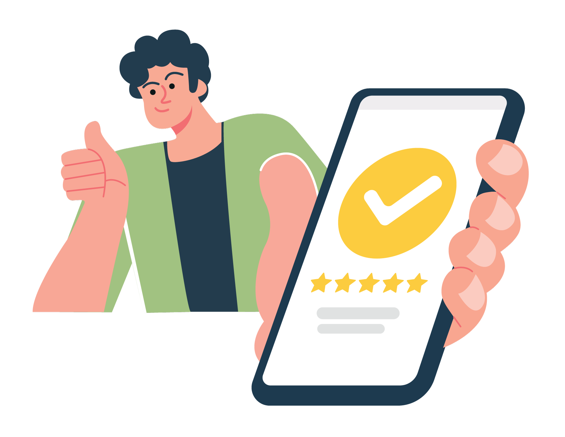 Customer Review Illustration, minimal style, free illustration