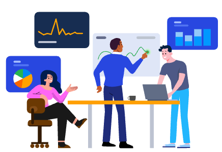 Data Analytics Workplace Illustration SVG PNG, minimal style, free illustration