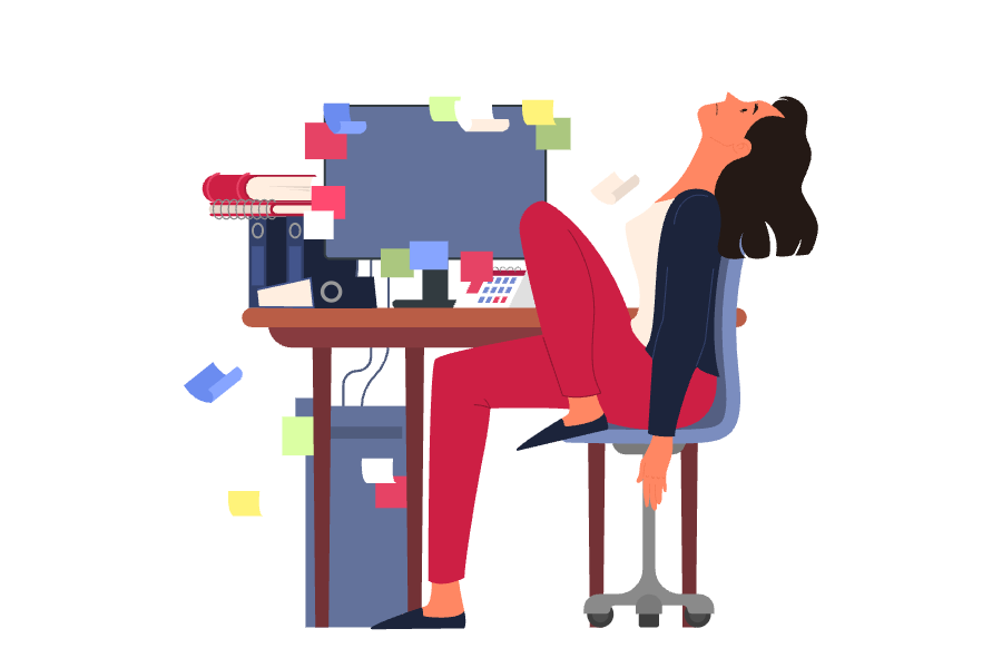 Employee Workload Illustration – Free SVG and PNG, minimal style, free illustration
