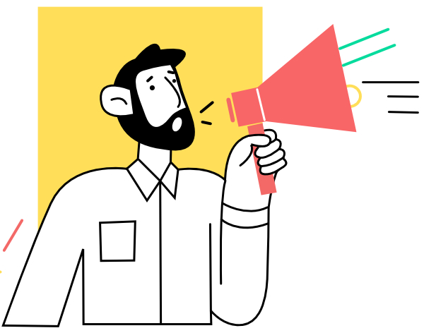 Social Media Promotion Illustration, flat style, for coming-soon, free illustration